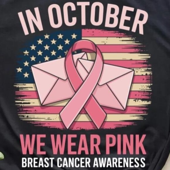 In October We Wear Pink Postal Worker Tee - Picture 2 of 3